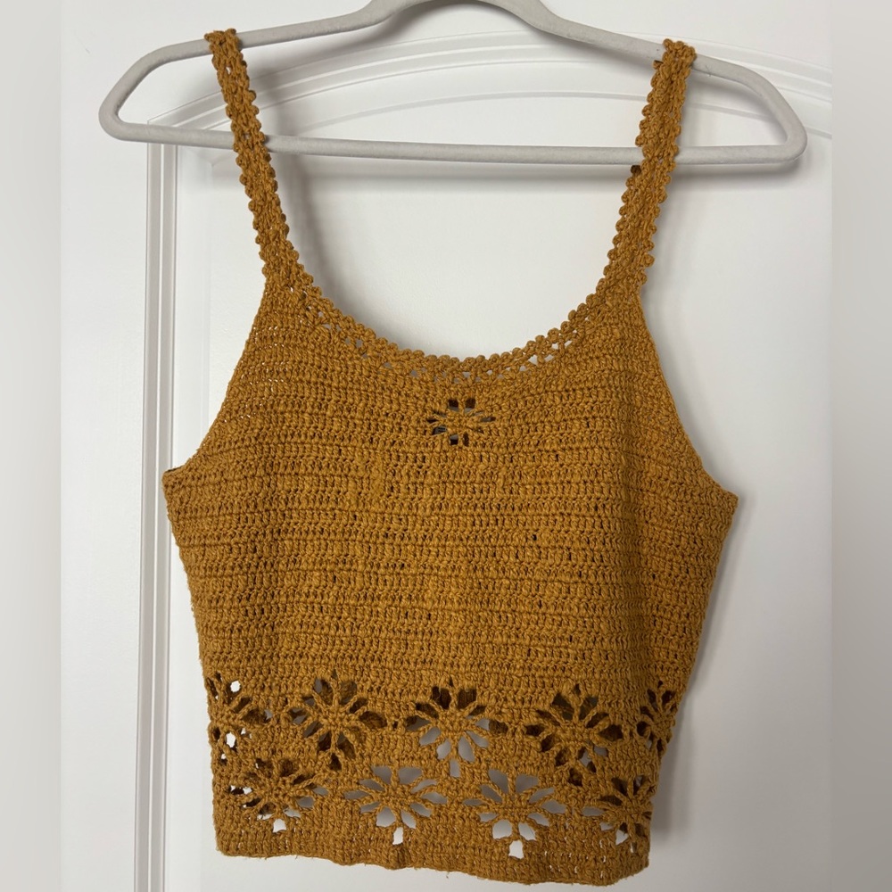 American Eagle Outfitters Mustard Knit Top